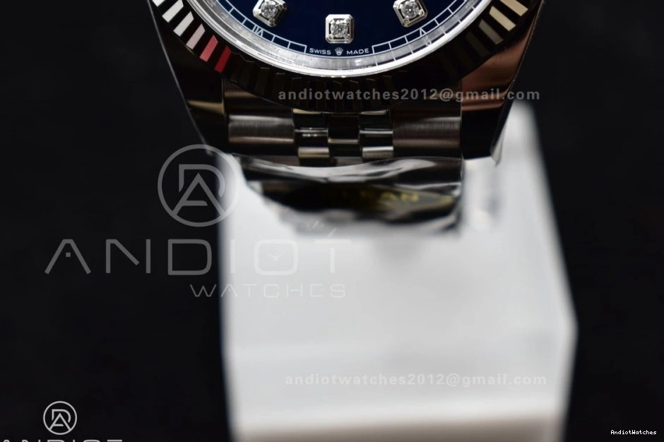 Clean 904L Jubilee Best 126334 Bracelet DateJust 41 Steel Diamonds VR On Dial 1:1 406 Neat SS Blue Edition 0102